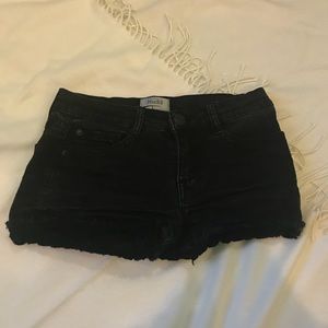 Black jean shorts